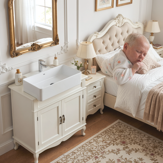 Sunvega 30 x 20 Inch Fireclay Farmhouse Apron Kitchen Sink With Accessories