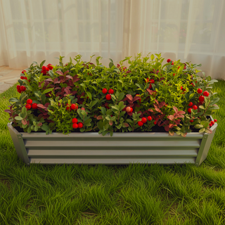Sunvega 72x36x12 Inch Metal Raised Garden Bed for Plants Vegetables and Flowers