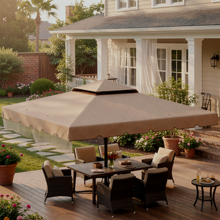 Sunvega 9.8 x 9.8 Ft Gazebo Replacement Canopy with Double Vented Roof
