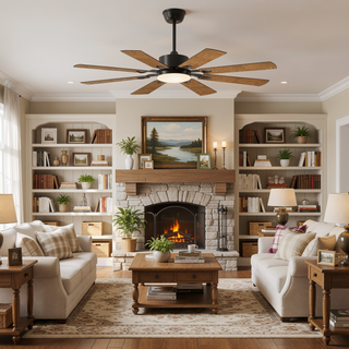 Sunvega 52 Inch Windmill Ceiling Fan with Lights Remote 8 Blades 6-Speed DC Motor