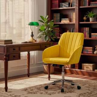 Sunvega Ergonomic Swivel Chair with Soft Memory Foam Cushion and Lumbar Support