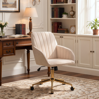 Sunvega Ergonomic Swivel Chair with Soft Memory Foam Cushion and Lumbar Support