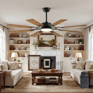 Sunvega 52 Inch Windmill Ceiling Fan with Lights Remote 8 Blades 6-Speed DC Motor