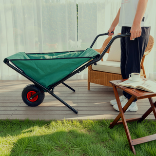 Sunvega Two-Wheeled Garden Cart with 10-Inch Pneumatic Wheels for Easy Handling