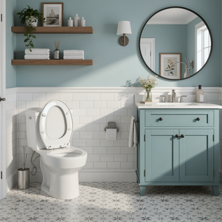 Sunvega Modern One Piece Toilet with Soft Closing Seat and Powerful Flushing