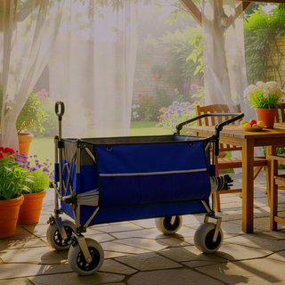 Sunvega Multi-Functional Push-Pull Folding Wagon Cart with 360° All-Terrain Wheels