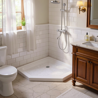 Sunvega ABS Neo-Angle Shower Base 36x36 Inch with Anti-Skid Surface