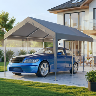 Sunvega 12x20ft Waterproof UV Protected Carport Canopy Cover with 76 Elastic Buckles