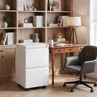 Sunvega 2 Drawer Mobile File Cabinet with Lock for Legal Letter A4 Size