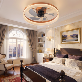 Sunvega Dimmable LED Ceiling Fan with Light for Modern Bedroom Living Room