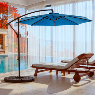 Sunvega 15-Foot Rectangular Outdoor Umbrella with Crank for Patio and Garden