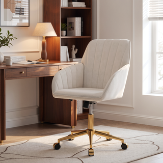 Sunvega Ergonomic Swivel Chair with Soft Memory Foam Cushion and Lumbar Support