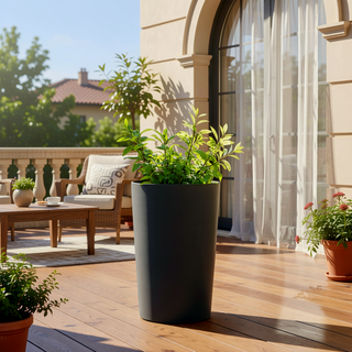 Sunvega 2 Pack Tall 21.7 Inch Crack-Resistant UV-Resistant Matte Planter Box for Indoor Outdoor