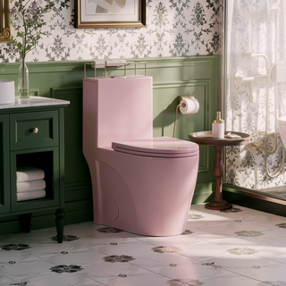 Sunvega Modern Fan-Shaped Design One-Piece Toilet with Dual Flush and Soft Close Seat