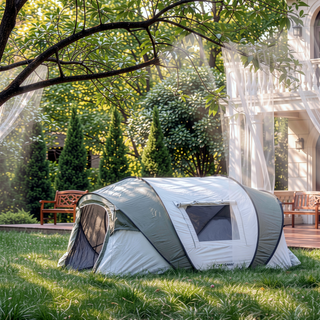 Sunvega 4-6 Persons White and Gray Pop-Up Boat Tent with Quick Setup