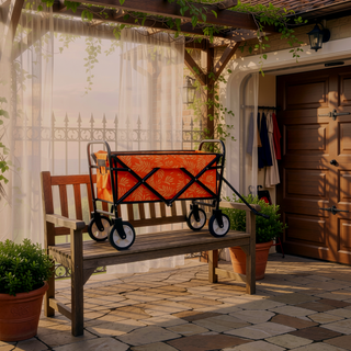 Sunvega Collapsible Foldable Wagon Cart with Colorful Design and Strapping System