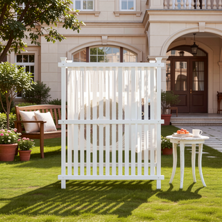 Sunvega Vinyl Privacy Screen Panels Kit for Air Conditioner and Trash Can Enclosure