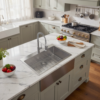 Sunvega 16 Gauge Stainless Steel Topmount Kitchen Sink Basin with Sound Proof Coating