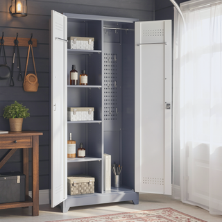 Sunvega Heavy Duty Steel Storage Cabinet With Locking Doors and Adjustable Shelves