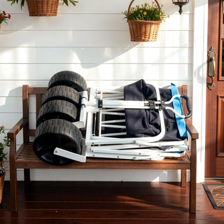 Sunvega Extra Long Folding Wagon Cart with Large Capacity and All-Terrain Wheels