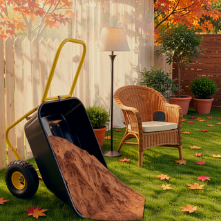 Sunvega Two-Wheeled Garden Cart with 10-Inch Pneumatic Wheels for Easy Handling
