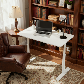 Sunvega Height Adjustable Hand Crank Sit Stand Home Office Desk for Study Room