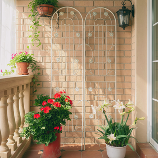 Sunvega 2 Pack 86.7" x 19.7" Rustproof Metal Garden Trellis for Climbing Plants