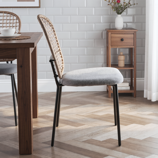 Sunvega Mid-century Dining Table for 4-6 People With Round MDF Top