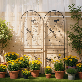 Sunvega 2 Pack 71" x 19.7" Rustproof Metal Garden Trellis for Climbing Plants