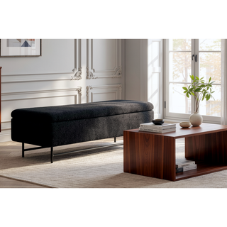 Sunvega Upholstered Storage Bench with Lift Top for Living Room Bedroom