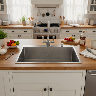 Sunvega 16 Gauge T304 Stainless Steel Undermount Kitchen Sink with Drain Assembly