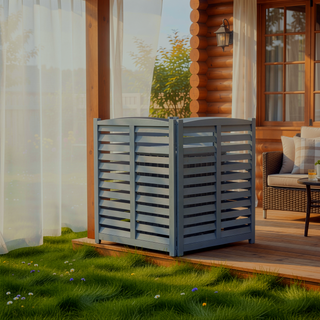 Sunvega 3-Panel Outdoor Air Conditioner Privacy Fence Screen for Garden and Patio