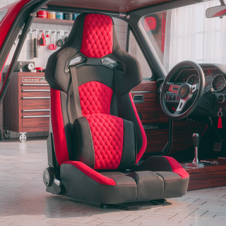 Sunvega Universal PVC Bucket Style Reclinable Sport PU Leather Simulator Racing Seat