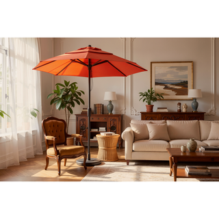 Sunvega 15-Foot Rectangular Outdoor Umbrella with Crank for Patio and Garden