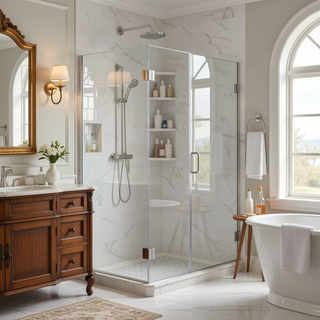 Sunvega Matte Black Wall Mount Shower System with High Pressure Rain and Handheld