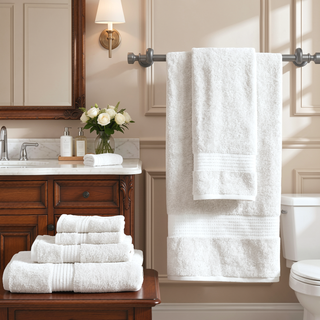 Sunvega GOTS Certified 650GSM Organic Long Staple Cotton 6 Piece Towel Set
