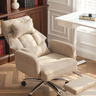 Sunvega Ergonomic Swivel Office Chair with Lumbar Support and 155° Reclining Headrest