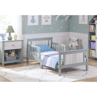 Sunvega Reversible Panel Toddler Bed with Dual-Tone Finish and Low Profile