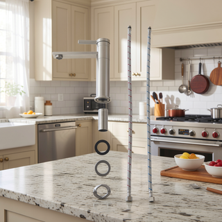 Sunvega Single Hole Bathroom Faucet with Spot Free Finish and One Handle Design