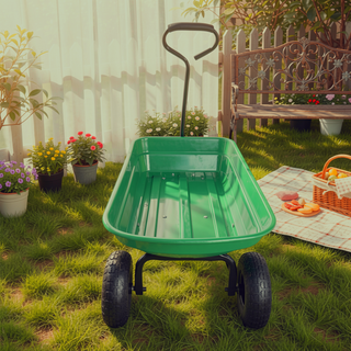 Sunvega Folding Garden Dump Truck with Steel Frame and 10-Inch Pneumatic Tires