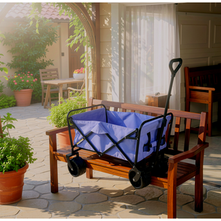 Sunvega 100L Collapsible Folding Beach Wagon Cart with 220Lbs Large Capacity