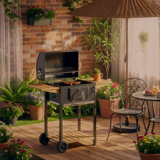 Sunvega 2 Burner Portable Gas BBQ Grill with Lid Thermometer and Foldable Legs