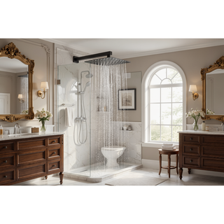 Sunvega Rainfall Wall Mounted Shower System with 6 Body Sprays