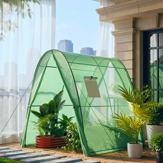 Sunvega Upgraded Walk-in Tunnel Greenhouse with PE Cover and Mesh Door