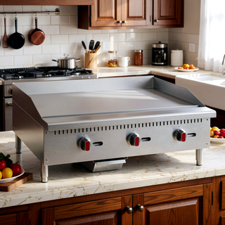 Sunvega CSA Certified 36 Inch Commercial Countertop Griddle with 90000 BTU