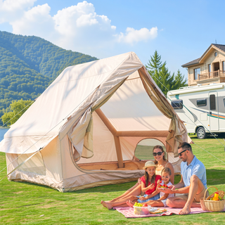 Sunvega 4-6 Person Inflatable Tent with Pump, 4 Season Waterproof Outdoor Glamping Shelter