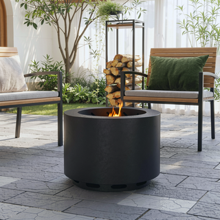 Sunvega 19 Inch Smokeless Fire Pit with Poker for Backyard Patio and Camping