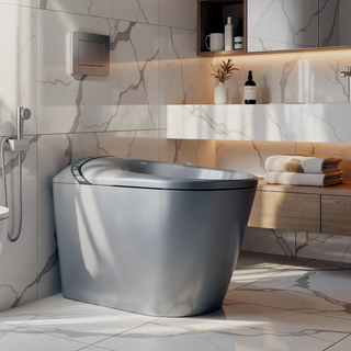 Sunvega Smart Toilet with Bidet Auto Open Close Seat Foot Sensor LED Night Light