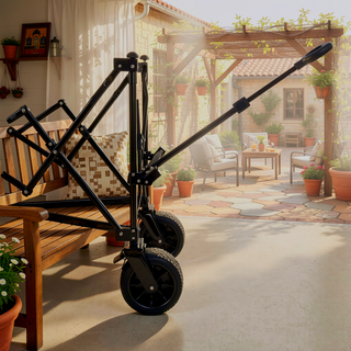 Sunvega Heavy Duty Folding Utility Wagon Cart with 480lbs Capacity and All Terrain Wheels