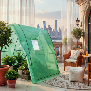 Sunvega Upgraded Walk-in Tunnel Greenhouse with PE Cover and Mesh Door